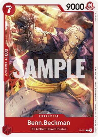 Benn.Beckman (One Piece Film Red) P-021 PR One Piece Promotion Cards