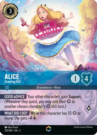Alice - Growing Girl (Alternate Art) (213/204) - Rise of the Floodborn Holofoil
