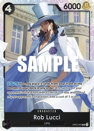 Rob Lucci (093) OP05-093 SR Awakening of the New Era Foil