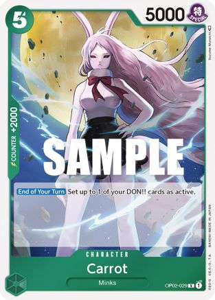 Carrot OP02-029 R Paramount War  Foil