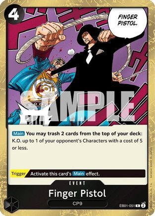 Finger Pistol EB01-051 R Extra Booster: Memorial Collection  Foil