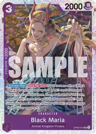 Black Maria OP08-074 SR Two Legends  Foil