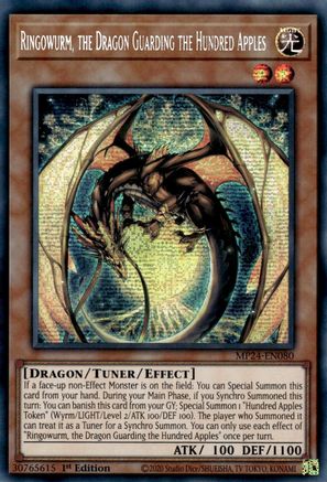 Ringowurm, the Dragon Guarding the Hundred Apples - MP24-EN080 Prismatic Secret Rare 1st Edition