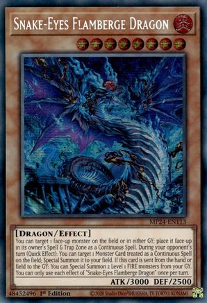 Snake-Eyes Flamberge Dragon - MP24-EN113 Prismatic Secret Rare 1st Edition