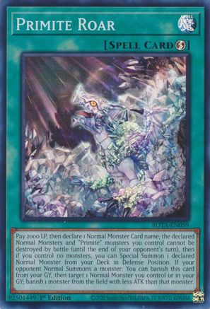 Primite Roar - ROTA-EN059 Super Rare 1st Edition