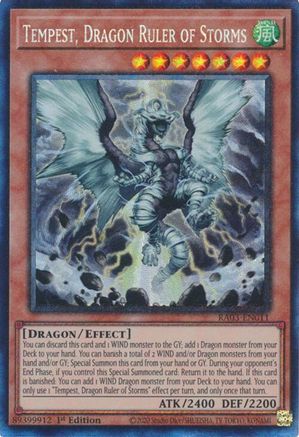Tempest, Dragon Ruler of Storms (PCR) - RA03-EN011 Prismatic Collector's Rare 1st Edition