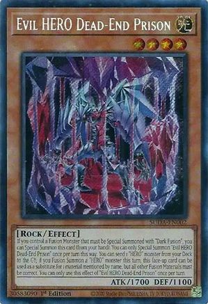 Evil HERO Dead-End Prison - SUDA-EN002 Secret Rare 1st Edition